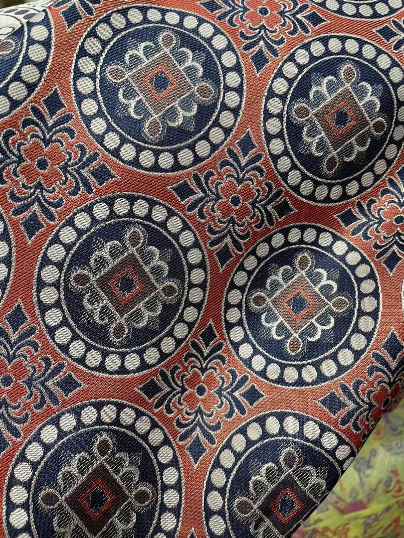 张和才四川古蜀锦  珠帘团窠宝相花 140门幅  不支持七天无理由