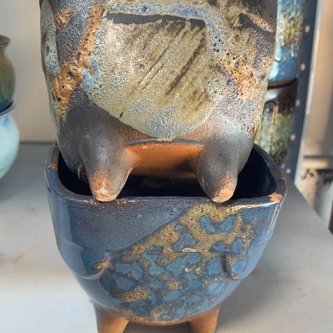 【闪购商品】紫砂花盆口17高15