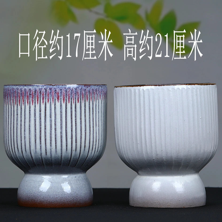 粗陶花盆特价大小口径陶瓷紫砂简约多肉绿植植物老桩法师花盆清仓