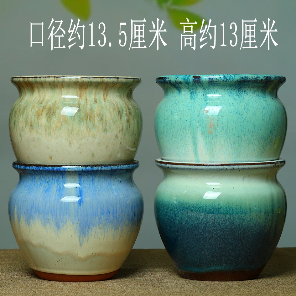 特价有孔多肉花盆粗陶多肉植物法师紫砂兰花陶瓷大号陶罐法师花盆