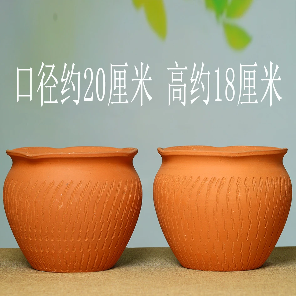 粗陶花盆特价大小口径陶瓷紫砂简约多肉绿植植物老桩法师花盆清仓