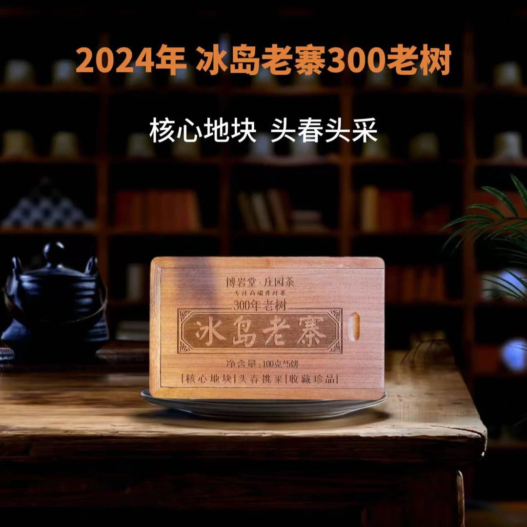 【新品首发】2024年 冰岛老寨300 普洱茶 生茶100克/饼【带茶样】