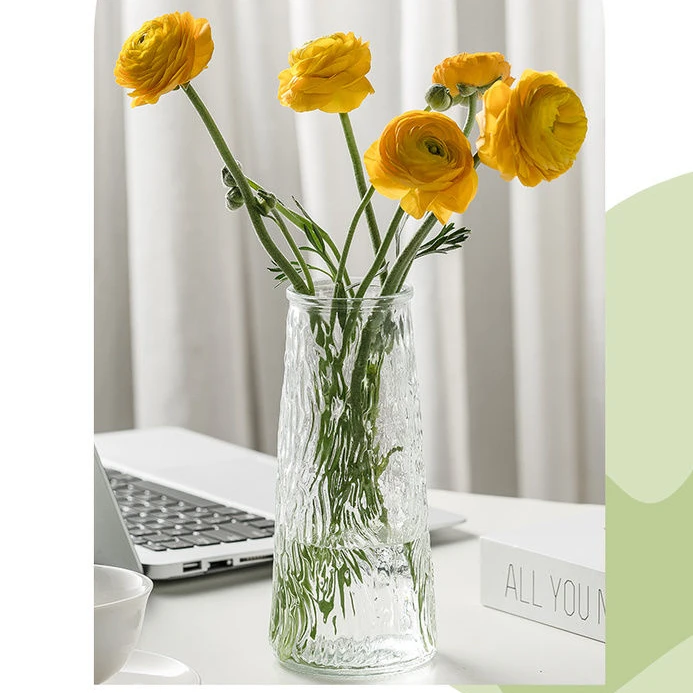 【郝平有礼】①【破损补发】单支装简约创意透明玻璃花瓶玫瑰鲜北欧