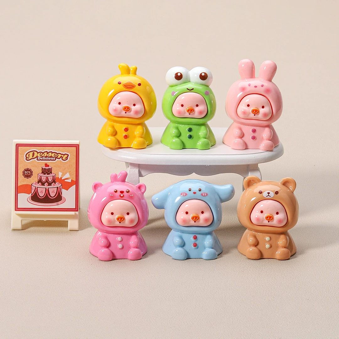 【萌趣动物猪猪】创意网红少女心学生治愈系可爱立体树脂工艺摆件