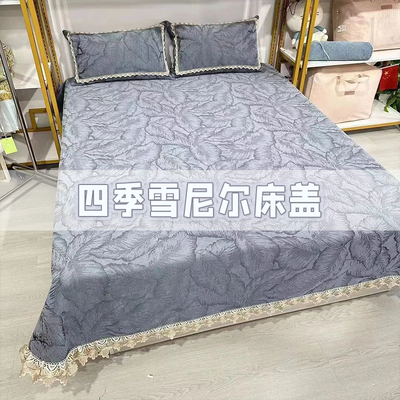 床盖雪尼尔四季通用防滑耐磨可定制舒服榻榻米机洗卧室舒服加厚