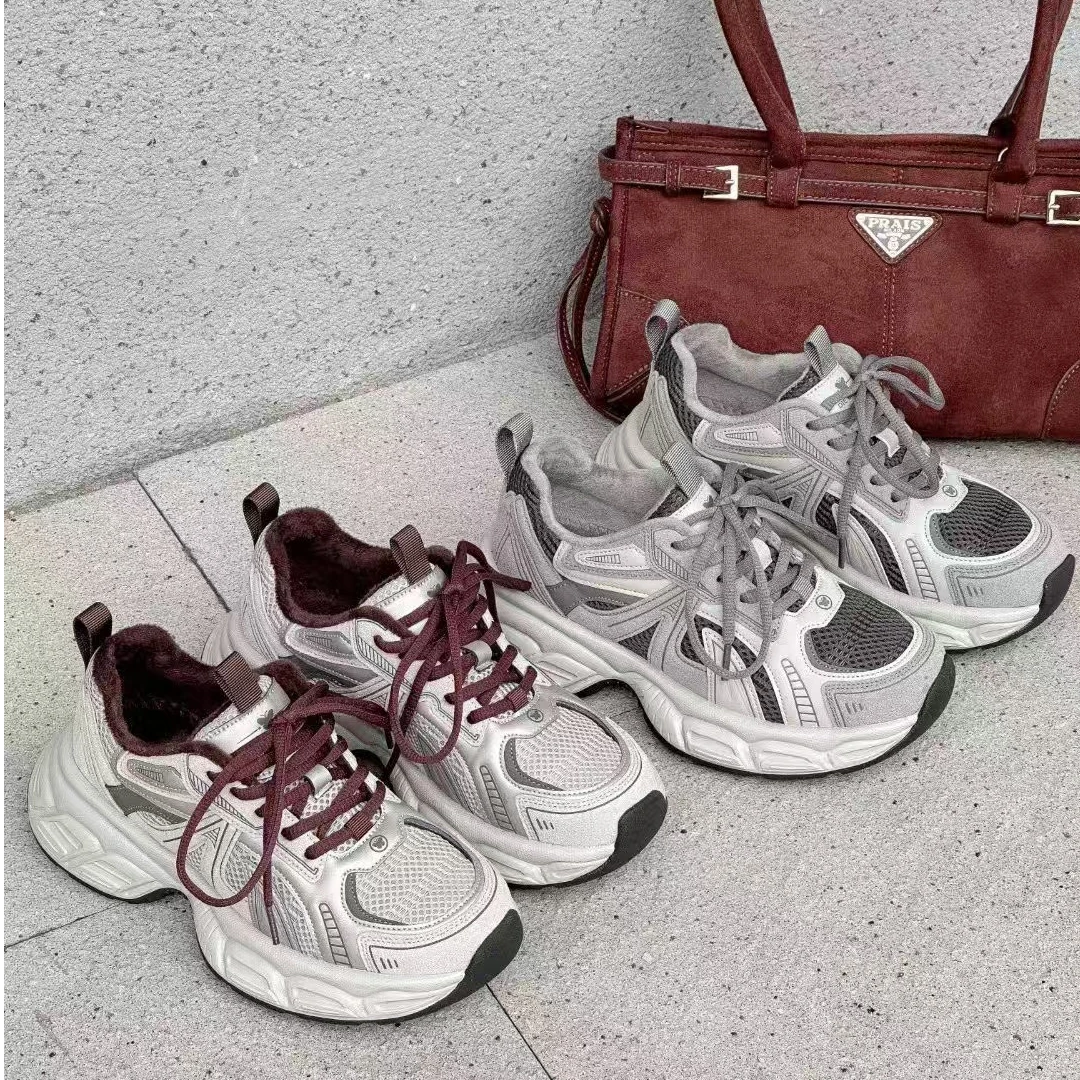 8089-1新款女士时尚百搭休闲运动老爹鞋潮鞋系带厚底