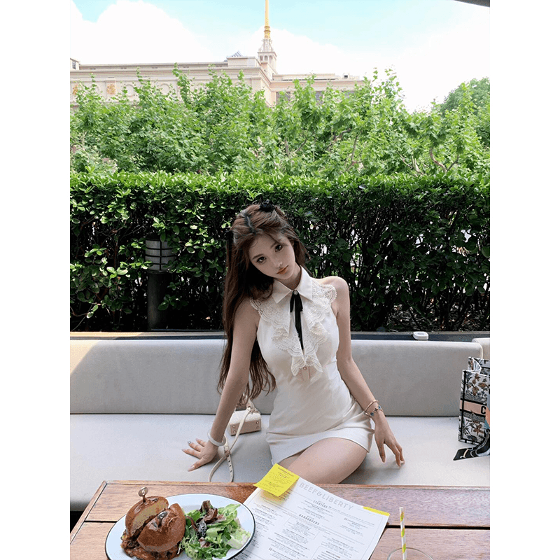 高级感纯欲风性感辣妹小个子无袖连衣裙2024夏季收腰小众包臀短裙