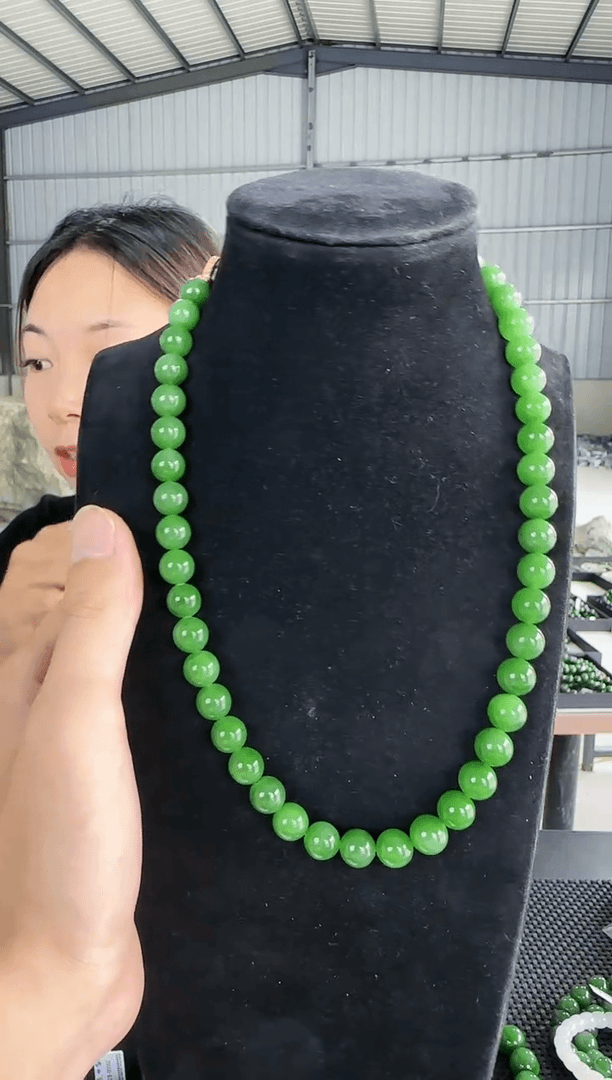 【闪购商品】和田玉(碧玉)项链未镶嵌多样性发一,约10mm