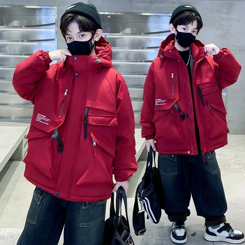 ba巴拉扣扣巴拉男童外套秋冬款2025新款春秋中大儿童男孩派克服