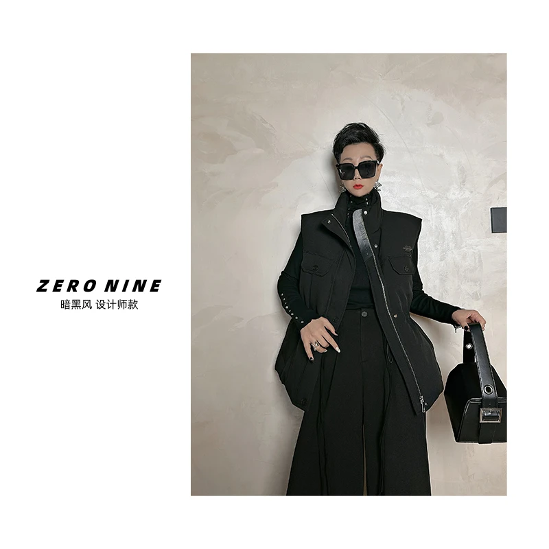 Dan Dan 2024秋冬新款时尚立领马甲女