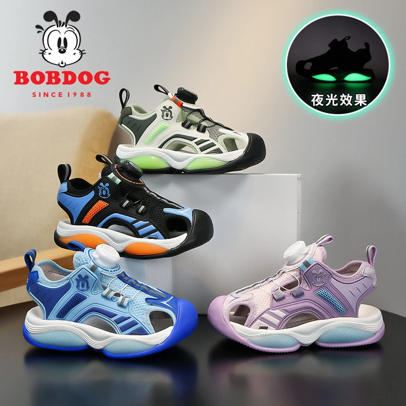 【商场专属】巴布豆儿童凉鞋夏季夜光运动鞋包头沙滩鞋休闲运动鞋
