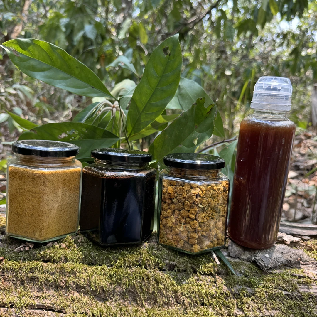 云南黑蜜 土酸蜂蜜 土酸蜂花粉 3斤组合装 稀有蜜 食用花蜜