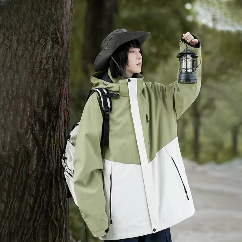 100-199号 直播间链接 冲锋衣新款防风防水户外拼接印花款单冲