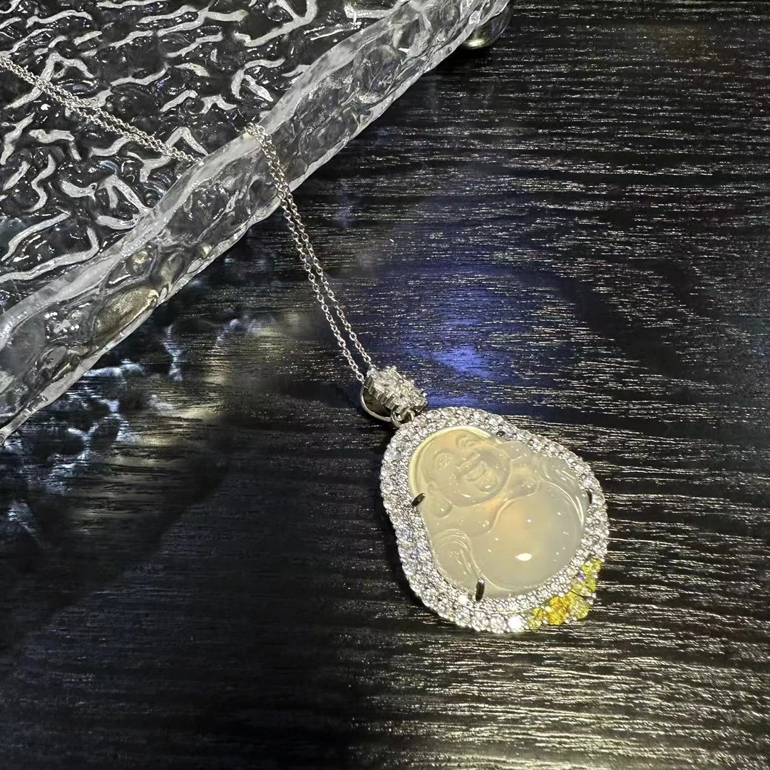 链子925银 链子925银 佛公吊坠项链-8127