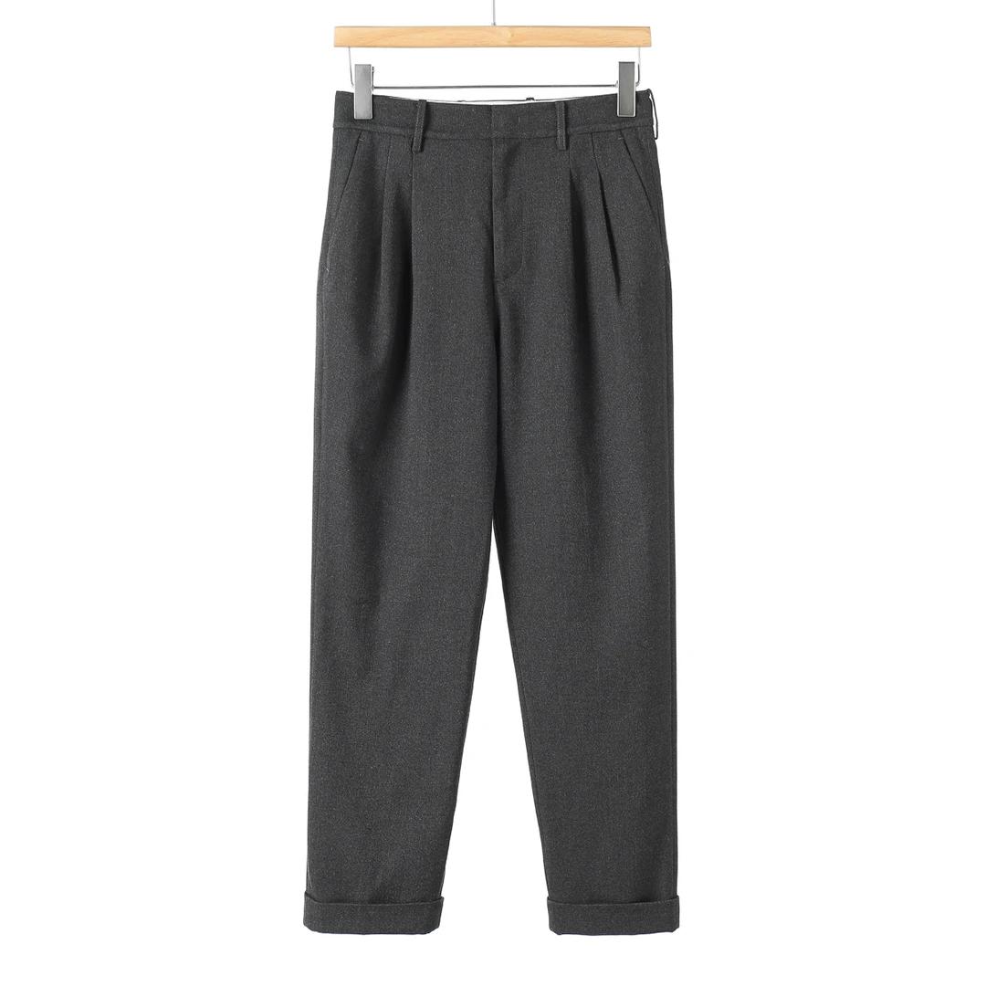 699【帝】冬装 卷裤脚拼折遮胯职场休闲裤036剪标