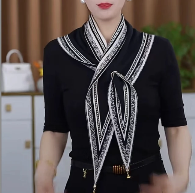 CHILDE·YAO高定轻奢复古印花丝巾