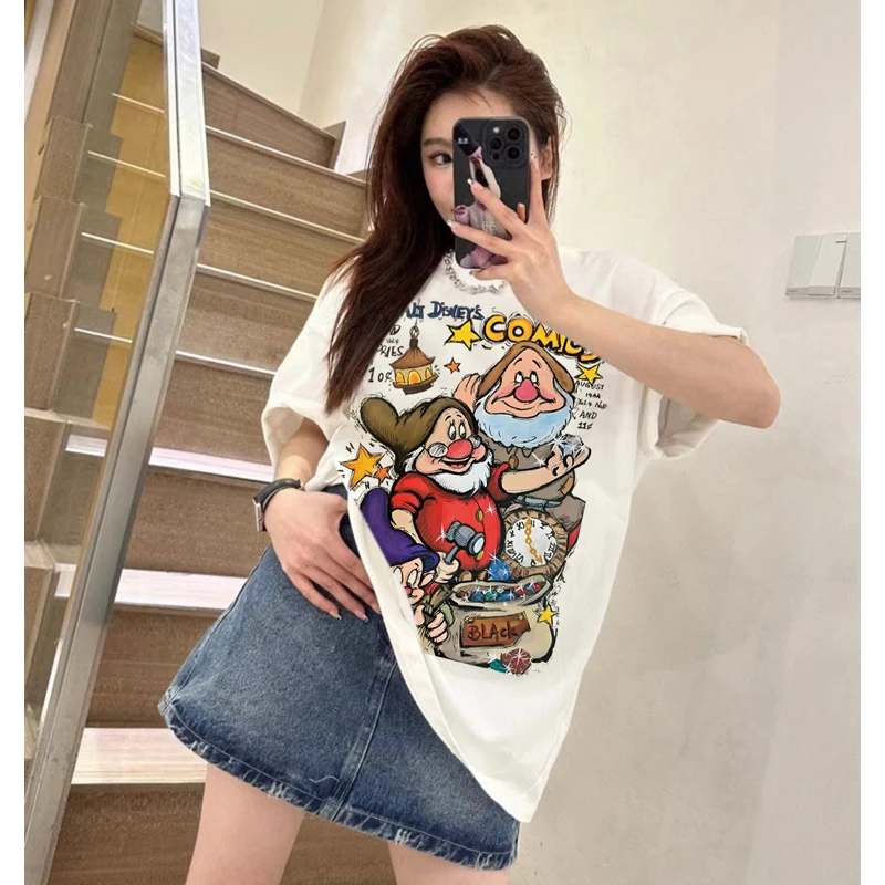 夏季正肩重磅半袖短袖t恤小众时尚洋气女装百搭大t恤女出游服装女