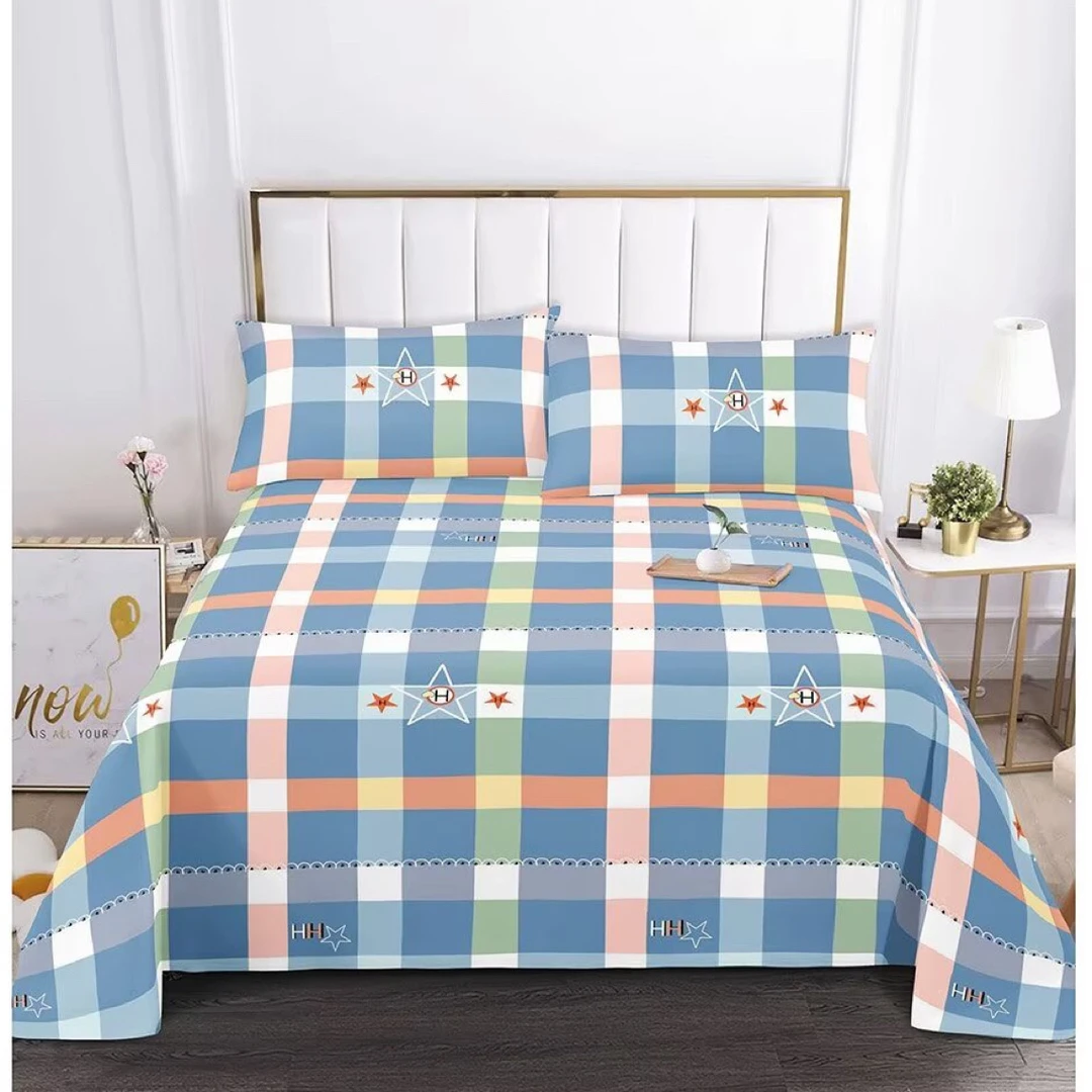 格子星-棉布头布块2x2.5米（误差2-3cm）介意勿拍 免费包边