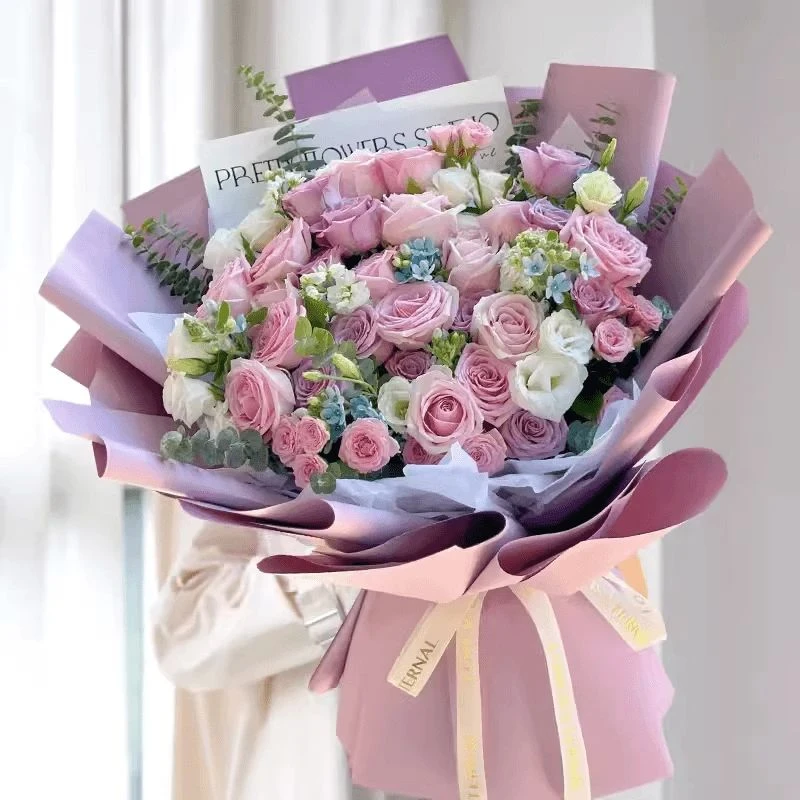 全国鲜花速递同城玫瑰花混搭花束-生日北京广州深圳花店配送女友