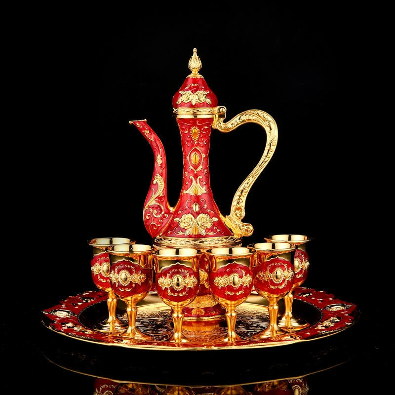 家用酒具酒壶一整套高档酒盅中国风仿古白酒杯套装上档次古代摆件
