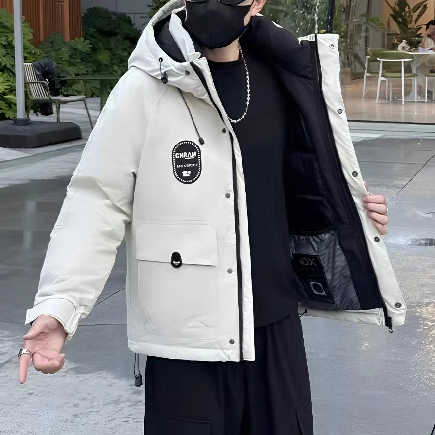 【草莓熊】冬季高品质百搭连帽冲锋衣加厚夹克外套88155（版型宽松）