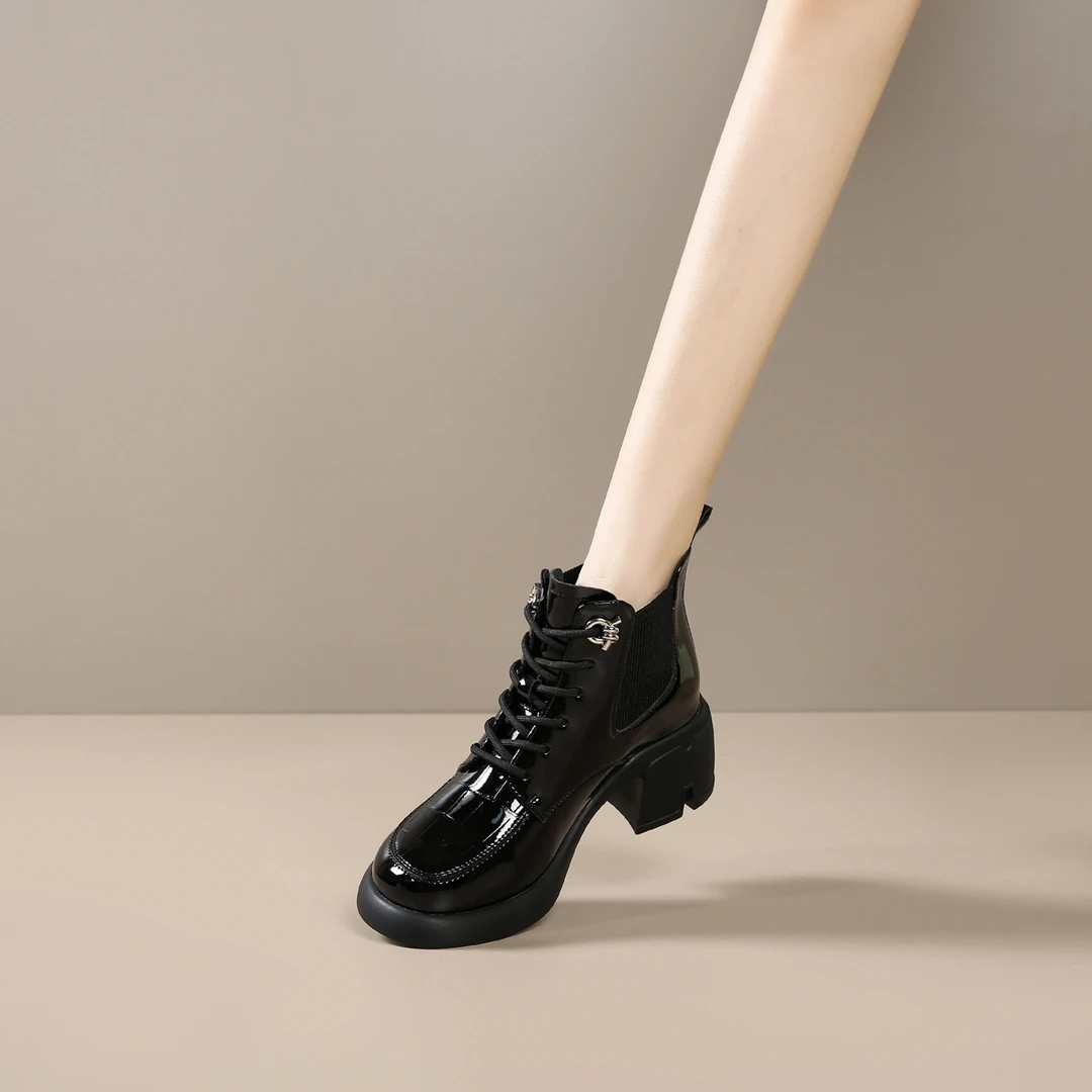 森林公主马丁靴女鞋23年秋冬新款百搭短靴女切尔西女靴骑士女单靴