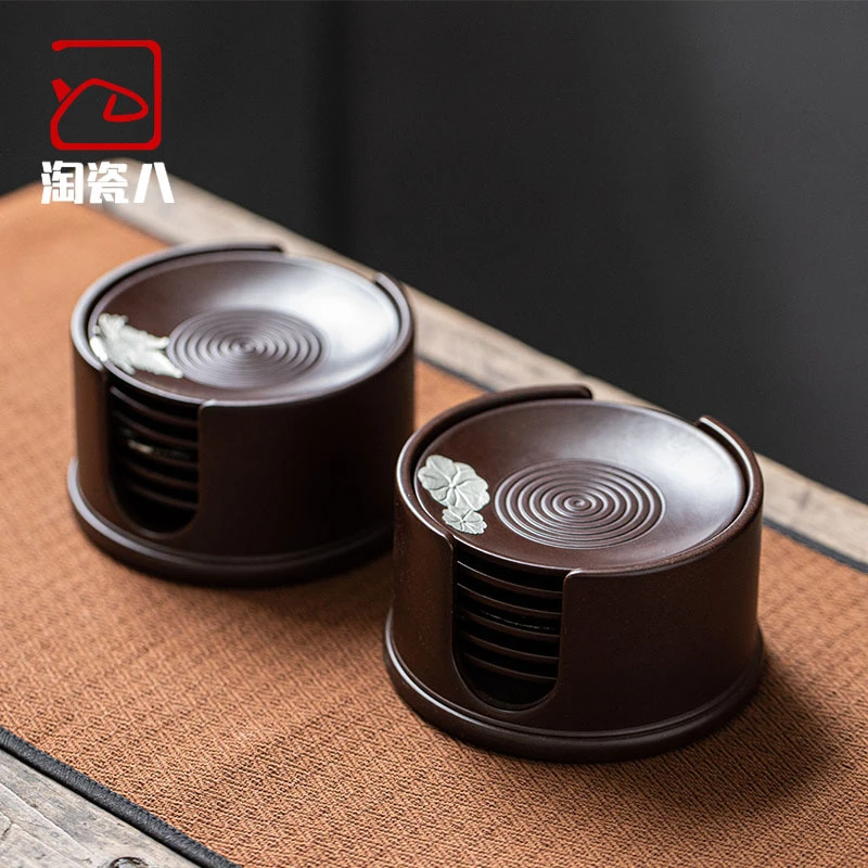 淘瓷八 创意电木茶杯垫功夫茶具配件 茶杯托茶艺茶杯隔热垫