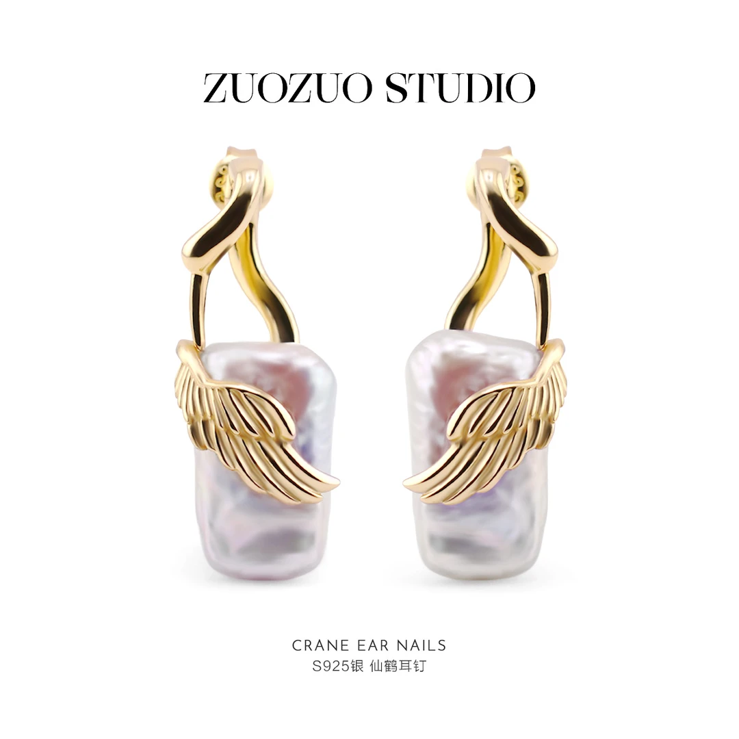 925银耳饰 【仙鹤】仙鹤耳环新中式轻奢小众简约个性气质