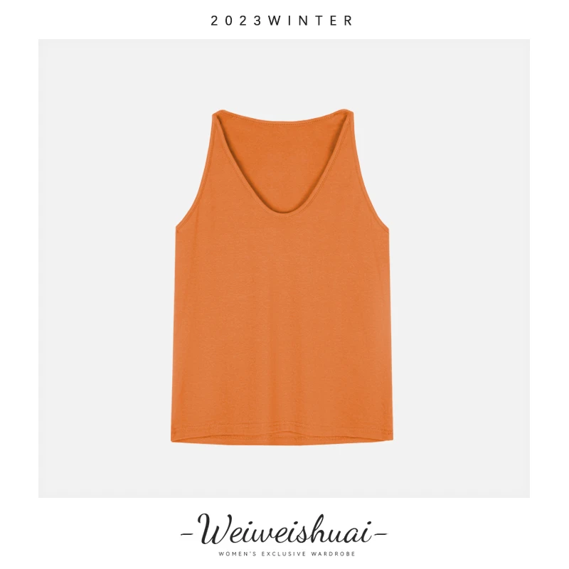 602夏季简约百搭纯色休闲女背心打底