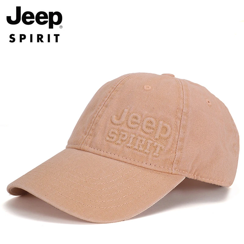 JEEP吉普粉红时尚男女棒球帽春夏季百搭刺绣显脸小宽檐休闲鸭舌帽