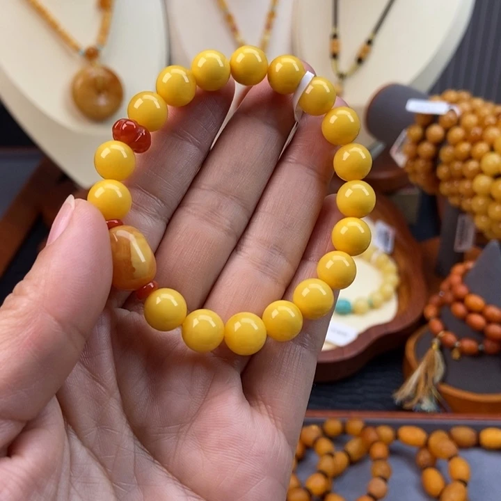 琥珀手链未镶嵌蜜蜡手串9
