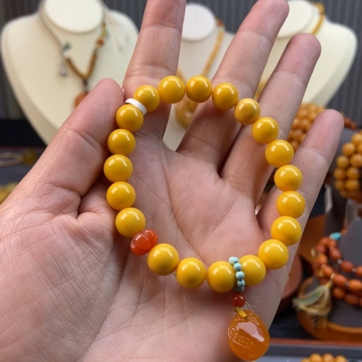 琥珀手链未镶嵌蜜蜡手串9