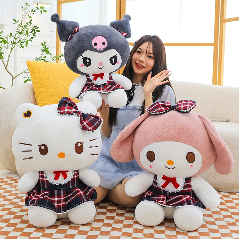 库洛米美乐蒂毛绒玩具睡觉抱枕凯蒂猫玩偶生日礼物kt猫公仔布娃娃