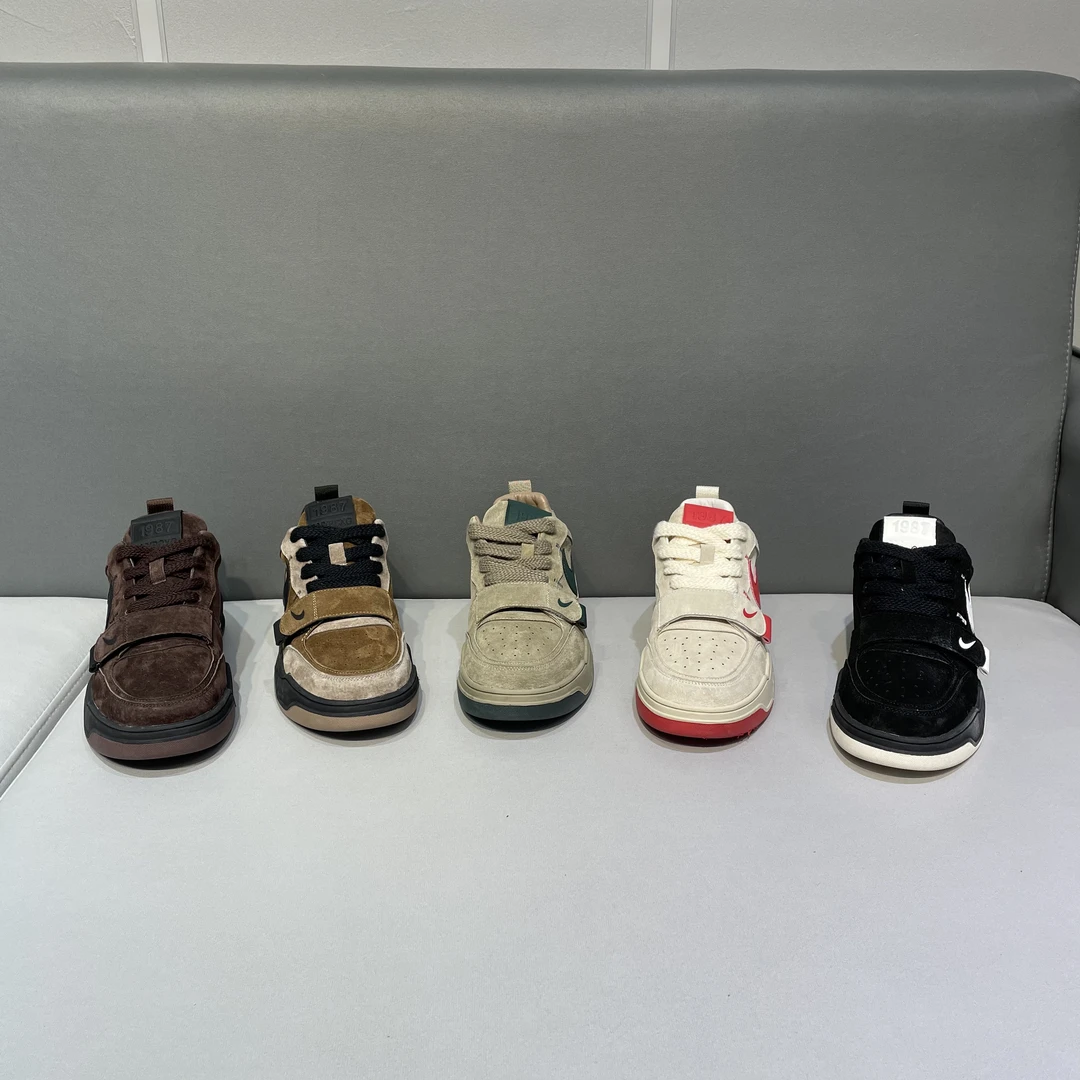 时尚百搭男鞋秋冬新款舒适系带低帮休闲鞋潮流软底