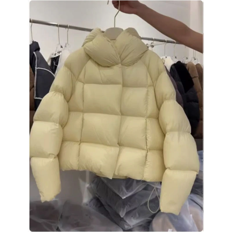 独特超好看鹅黄色短款棉服女冬季2024新款30-35岁女人洋气棉服