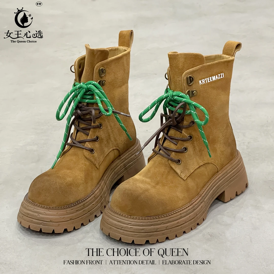 【笑姐定制】9696 早秋新款休闲百搭机车短靴