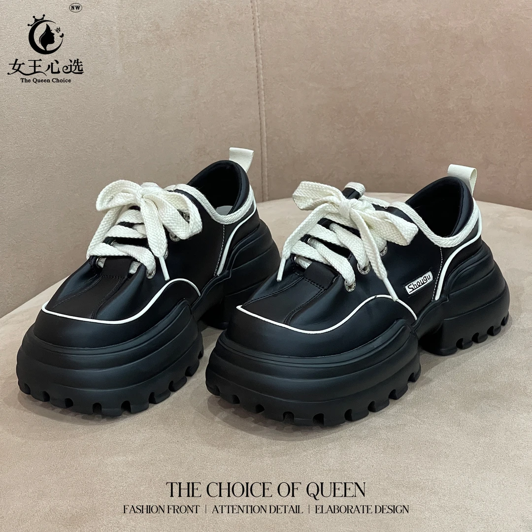 【笑姐定制】90381 秋季新款面包鞋厚底百搭松糕老爹鞋