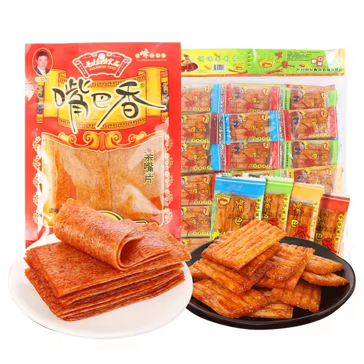 嘴巴香亲嘴片大辣片辣条8090后童年儿时怀旧追剧解馋小零食小吃