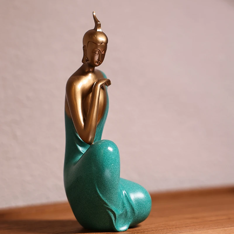 【庄家】静思 铜像摆件