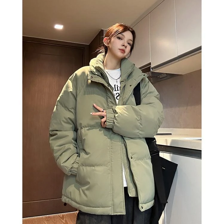 男士棉服冬季假两件宽松棉衣休闲立领加厚情侣棉衣加厚保暖外套