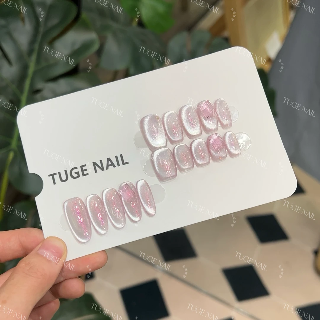 TugeNail “邂逅” 露丝2.0星空细闪猫眼纯手工可拆卸穿戴甲-莉泽