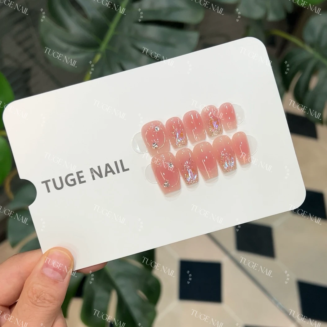 TugeNail“加州阳光”高级显白月落星河超级温柔网红穿戴甲XS