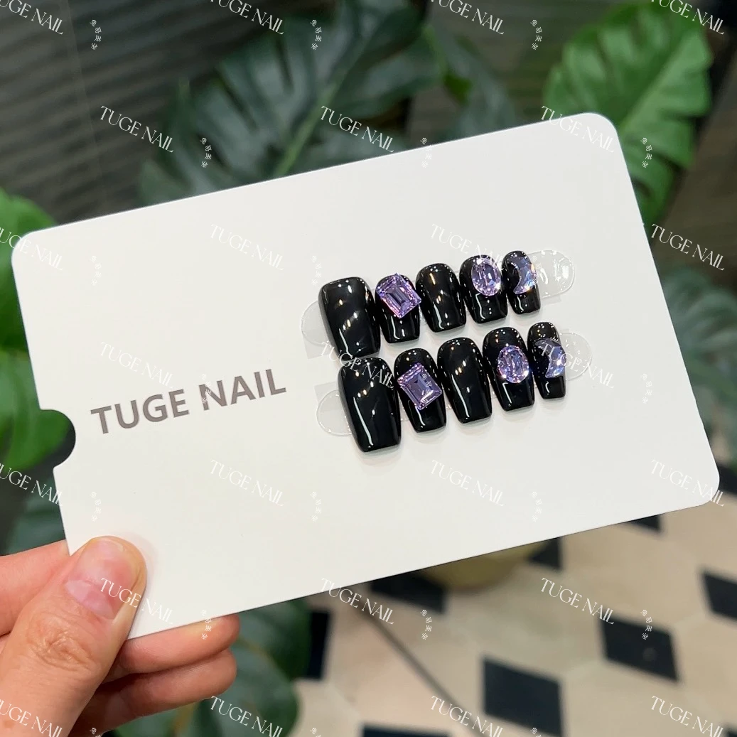TugeNail“月光骑士”【施家全华】夏日纯色高级满钻设计穿戴甲TGY706