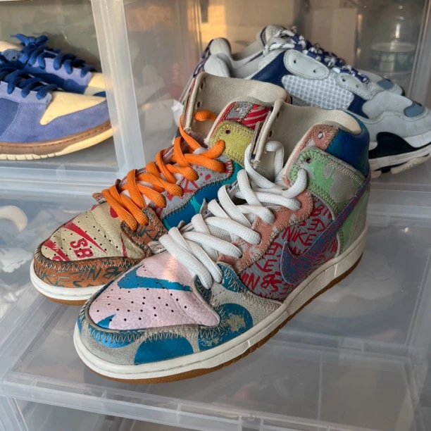 90新 NIKE/耐克 Dunk sb鸳鸯 涂鸦 鞋码40/95新/公价5979 