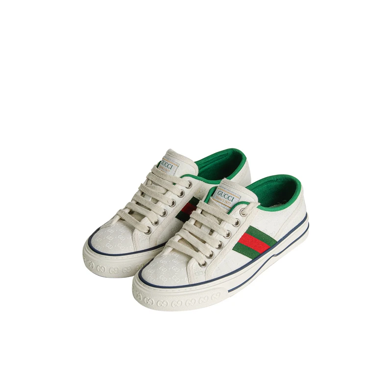 95新 GUCCI/古驰 Tennis 1977  平底时尚板鞋女士 34.5码 G3104