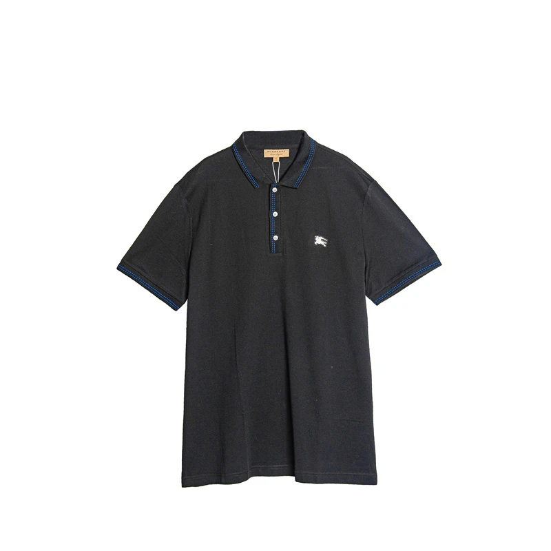 全新未使用 BURBERRY/博柏利 男士运动黑色polo衫 XXL/XXXL 0332
