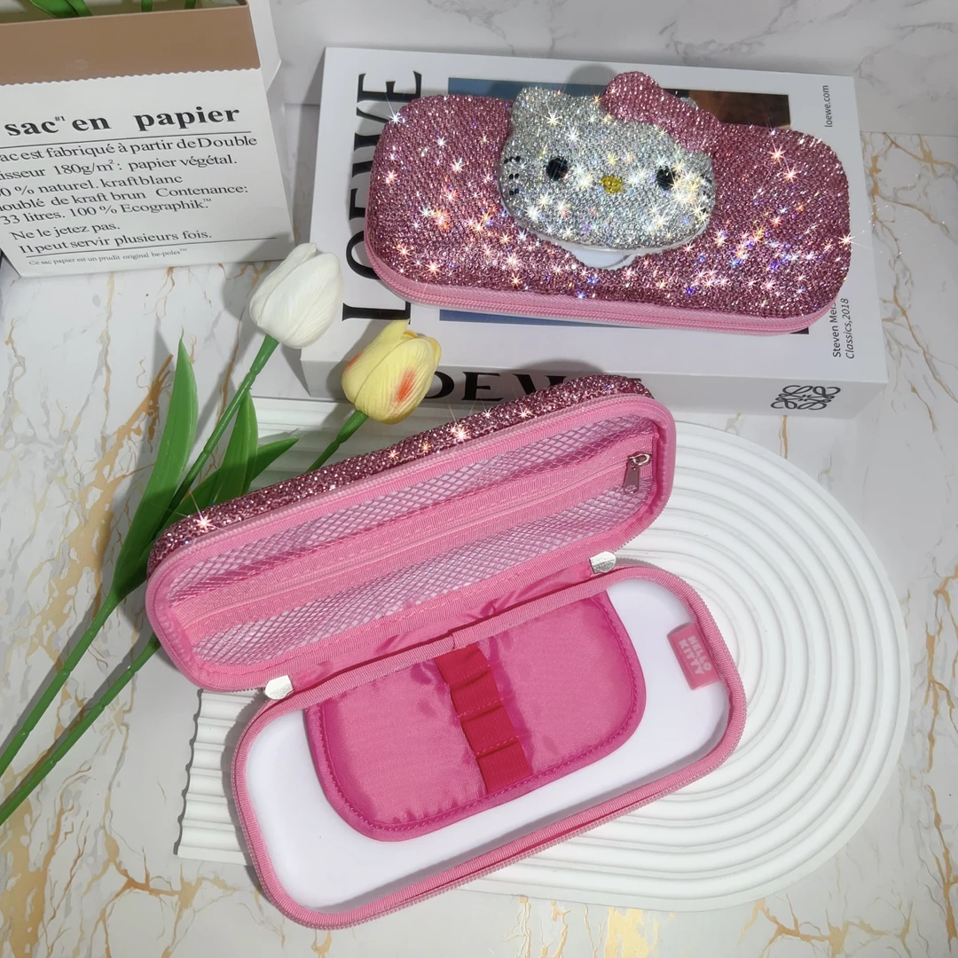 镶钻可爱笔袋大容量女孩日系简约小学生高颜值铅笔盒文具盒儿童节