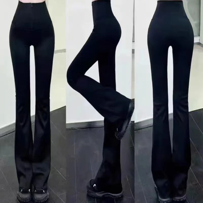 微喇鲨鱼裤女外穿秋季新款高腰显瘦喇叭裤提臀收腹瑜伽芭比裤