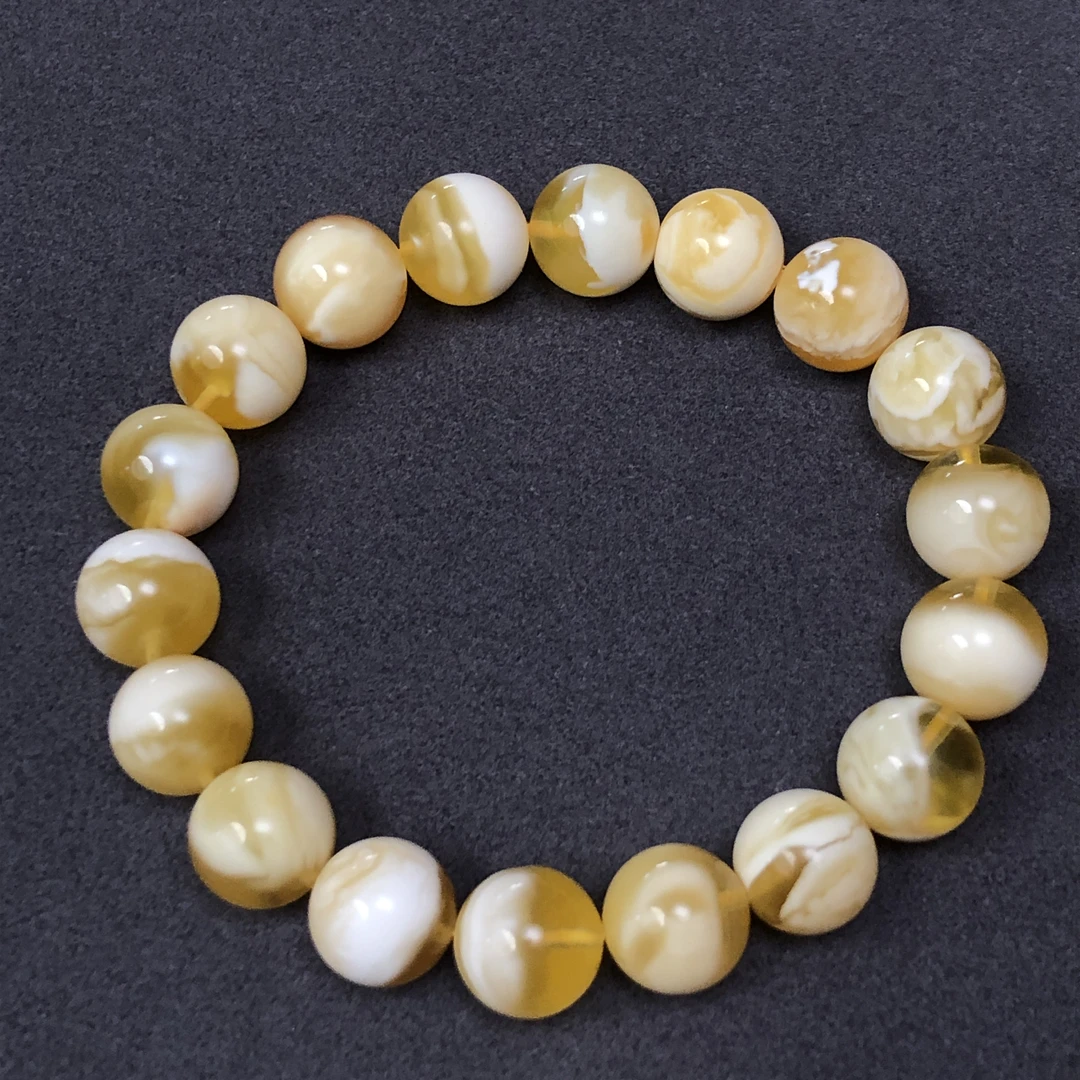 【亿轩珠宝】ZX099611金妖白圆珠单圈素串11mm+