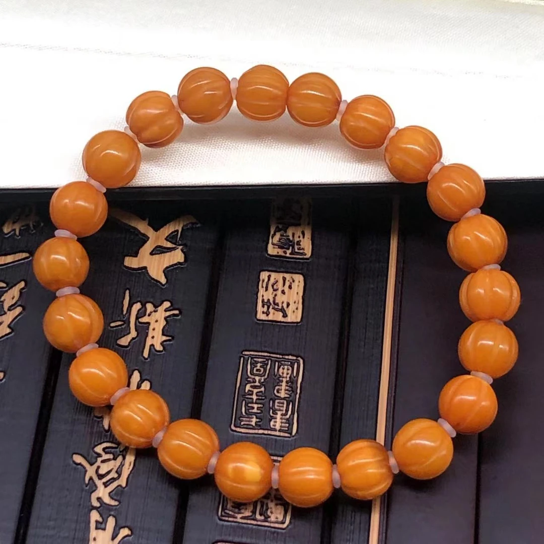 【亿轩珠宝】ZX098811老蜡瓜珠单圈手串7-8mm+